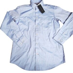 Tommy Hilfiger Boys Size 14 Button Down‎ Shirt Light Blue Long Sleeve Collared